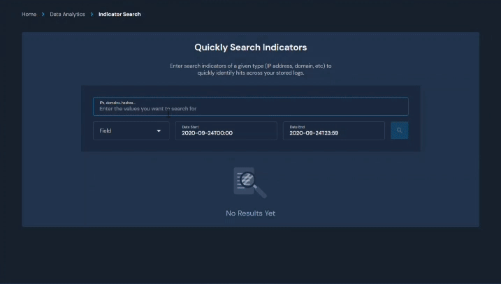 Indicator Search with DE